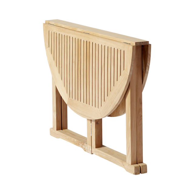 Butterfly foldebord - teak Ø110