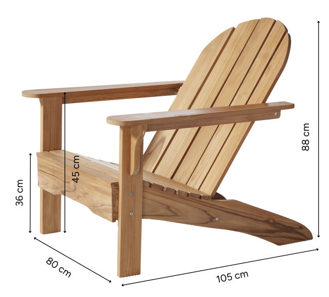 Adirondack stol  - teak