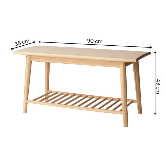 Noble entrébænk - bambus