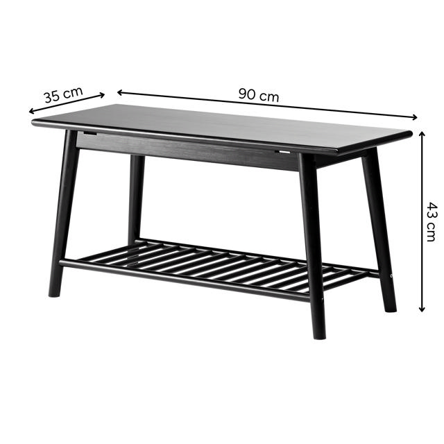 Noble entrébænk - sort