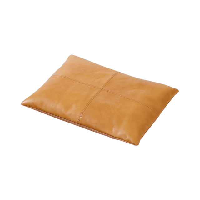 Rib siddepude skammel - læder  