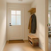 Rib multifunktionel bænk med opbevaring - bambus