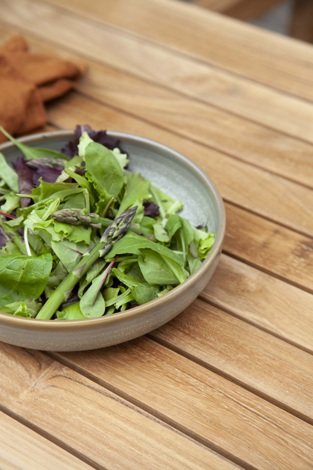 Rosenborg sæt - tre-personers bænk, to stole & bord - teak