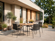 Ellen & Mood Classic sæt - bord Ø130 & fem stole - antracit