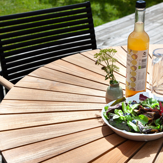 Ellen & Mood Classic sæt - bord Ø150 & seks stole - antracit