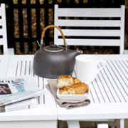 Butterfly & York - klapbord & fire stole - hvidt