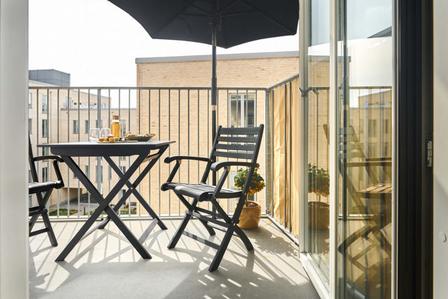 York foldebord - sort