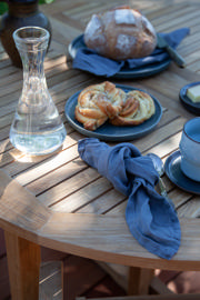 Butterfly foldebord - teak Ø110