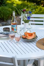 Butterfly foldebord - hvidt Ø110