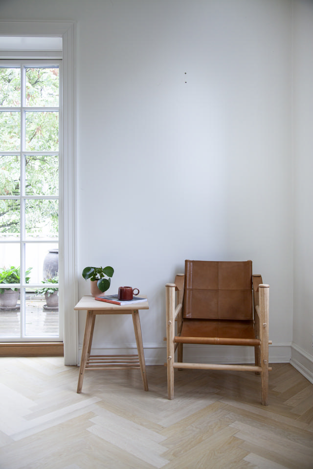 Noble safaristol - bambus & lysebrunt læder