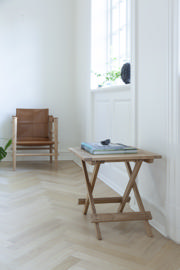 Noble safaristol - bambus & lysebrunt læder