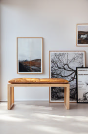 Rib tre-personers bænk - bambus