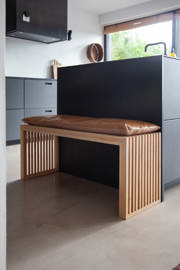 Rib tre-personers bænk - bambus