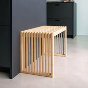 Rib to-personers bænk - bambus