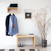 Rib to-personers bænk - bambus