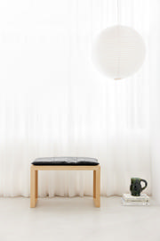 Rib to-personers bænk - bambus