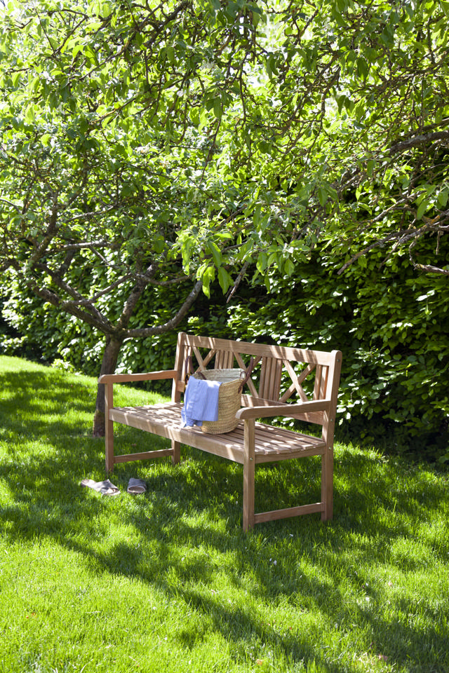 Rosenborg tre-personers bænk - teak