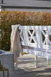 Rosenborg tre-personers bænk - hvid