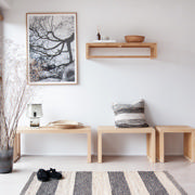 Rib stor garderobehylde - bambus