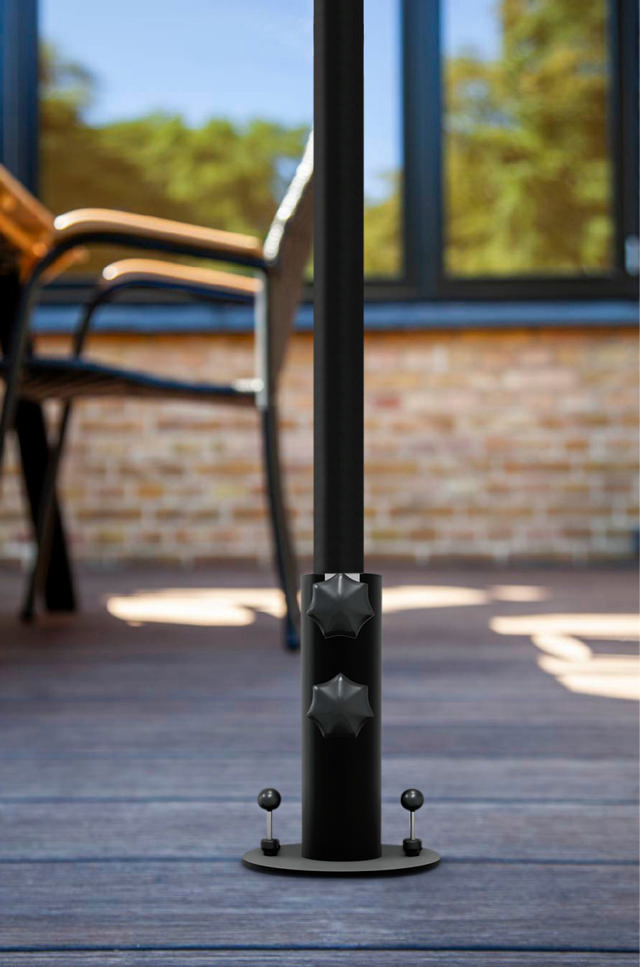 Shade monterbar parasolfod - sort