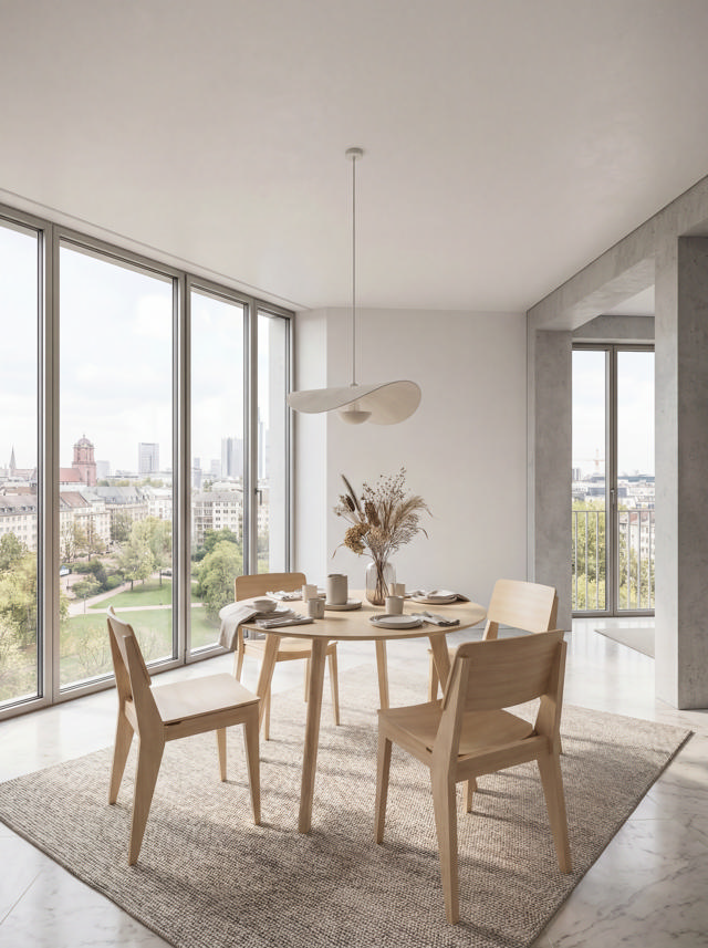 Elvo bord - bambus Ø120